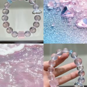 Rose Quartz Sugar-Cube Bracelet NO. 1141