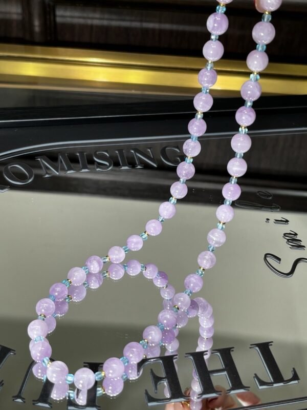 hc-1142-0b59eed8ecef9b067b0b1c03b42b17c7.jpg Kunzite Sugar-Cube Necklace NO. 1142