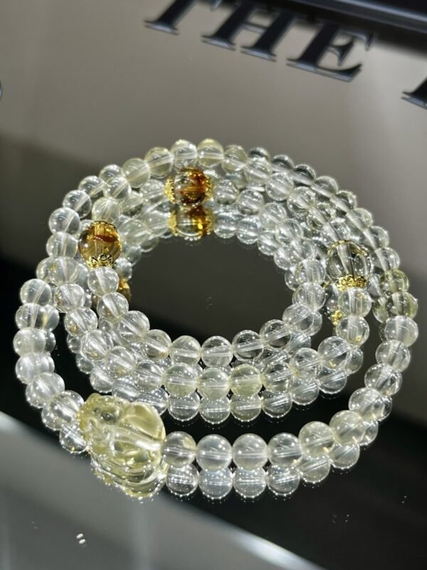 hc-1163-b6e6890d2a6646dfad78c922535f2c3d.jpg Citrine Bracelet with Pixiu NO. 1163