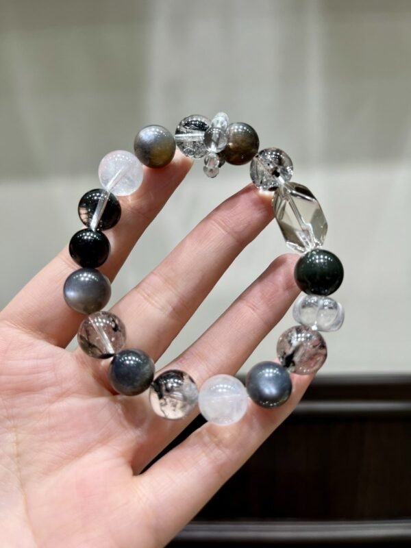 hc-1246-51fac7da3a44f74b4e018322cf6fbfb8.jpg Black Gold Rutile Bracelet NO. 1246