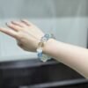 Aquamarine Sugar-Cube Bracelet NO. 1256