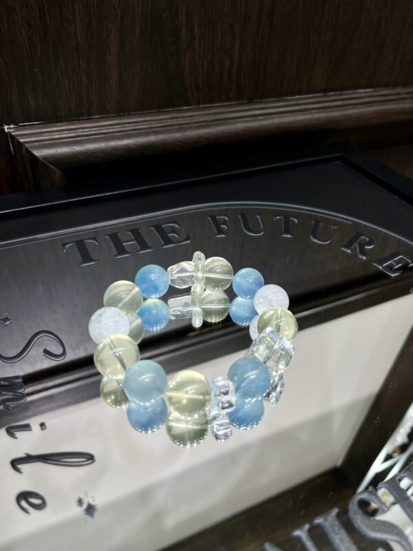 Aquamarine Sugar-Cube Bracelet NO. 1256