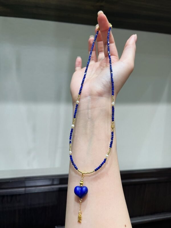 Lapis Lazuli Sugar-Cube Necklace NO. 1292