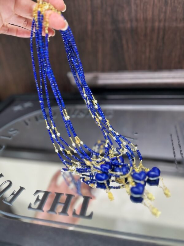 Lapis Lazuli Sugar-Cube Necklace NO. 1292