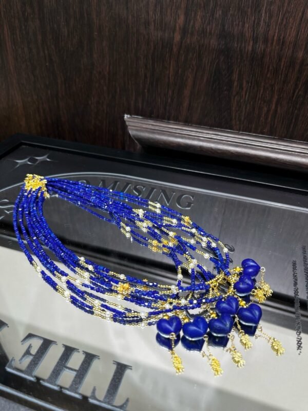 Lapis Lazuli Sugar-Cube Necklace NO. 1292