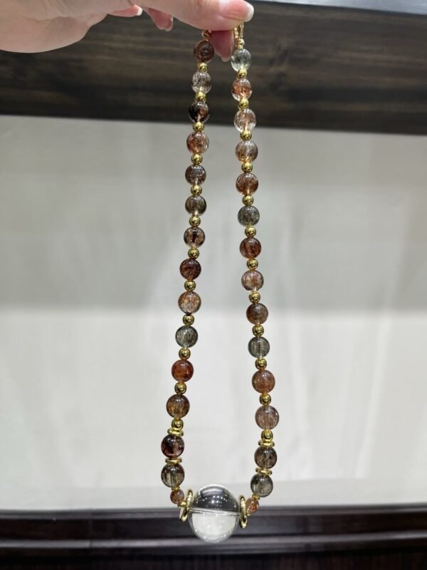 hc-1293-ab6375737ce2fbbfc00d36617df53e52.jpg Black Gold Rutile Necklace NO. 1293