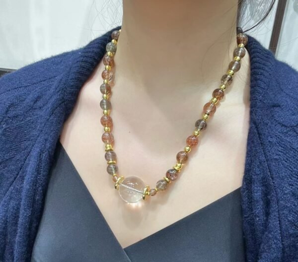 hc-1293-b9e422271cdff9c3dfe68422b30ec1ae.jpg Black Gold Rutile Necklace NO. 1293