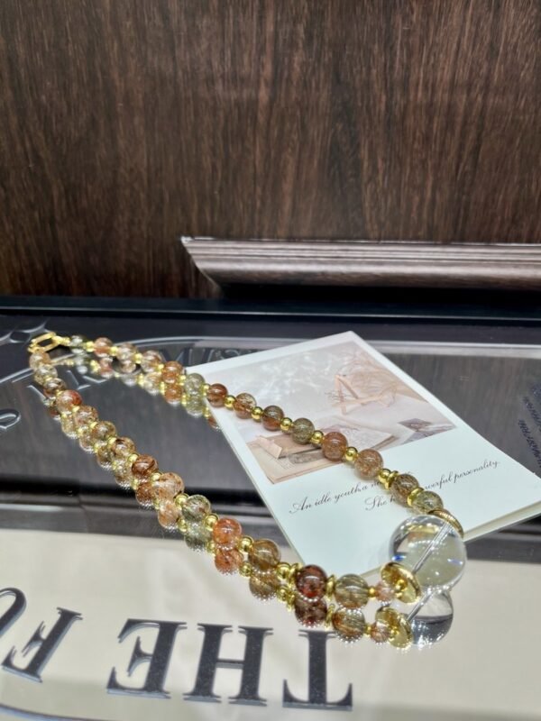 hc-1293-f13227de35b470cf46cc557657bd8d74.jpg Black Gold Rutile Necklace NO. 1293